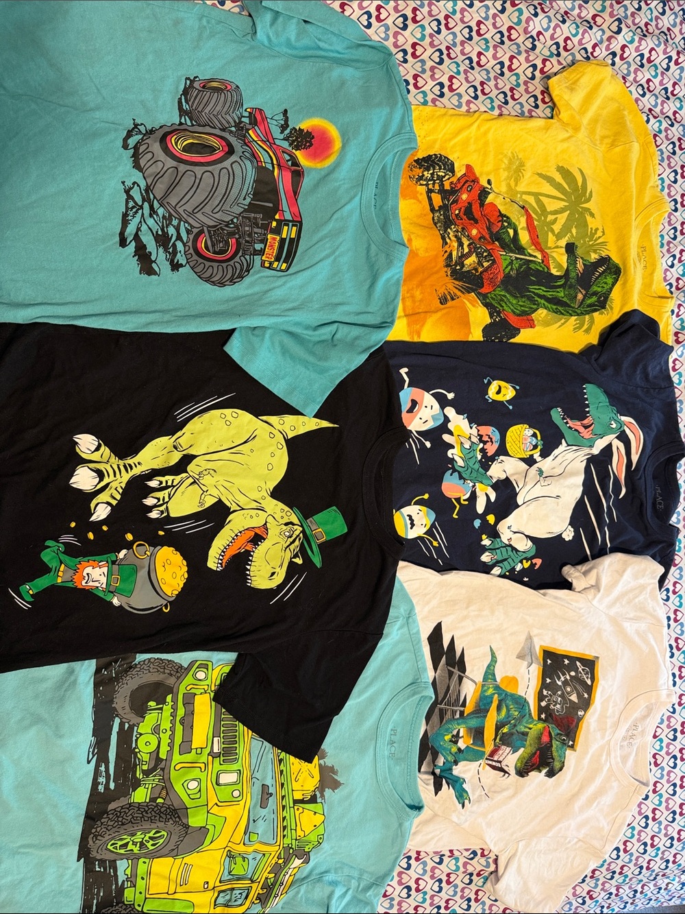 The Children's Place Boys' Graphic Tees - Turquoise, Yellow, Black, Navy, White